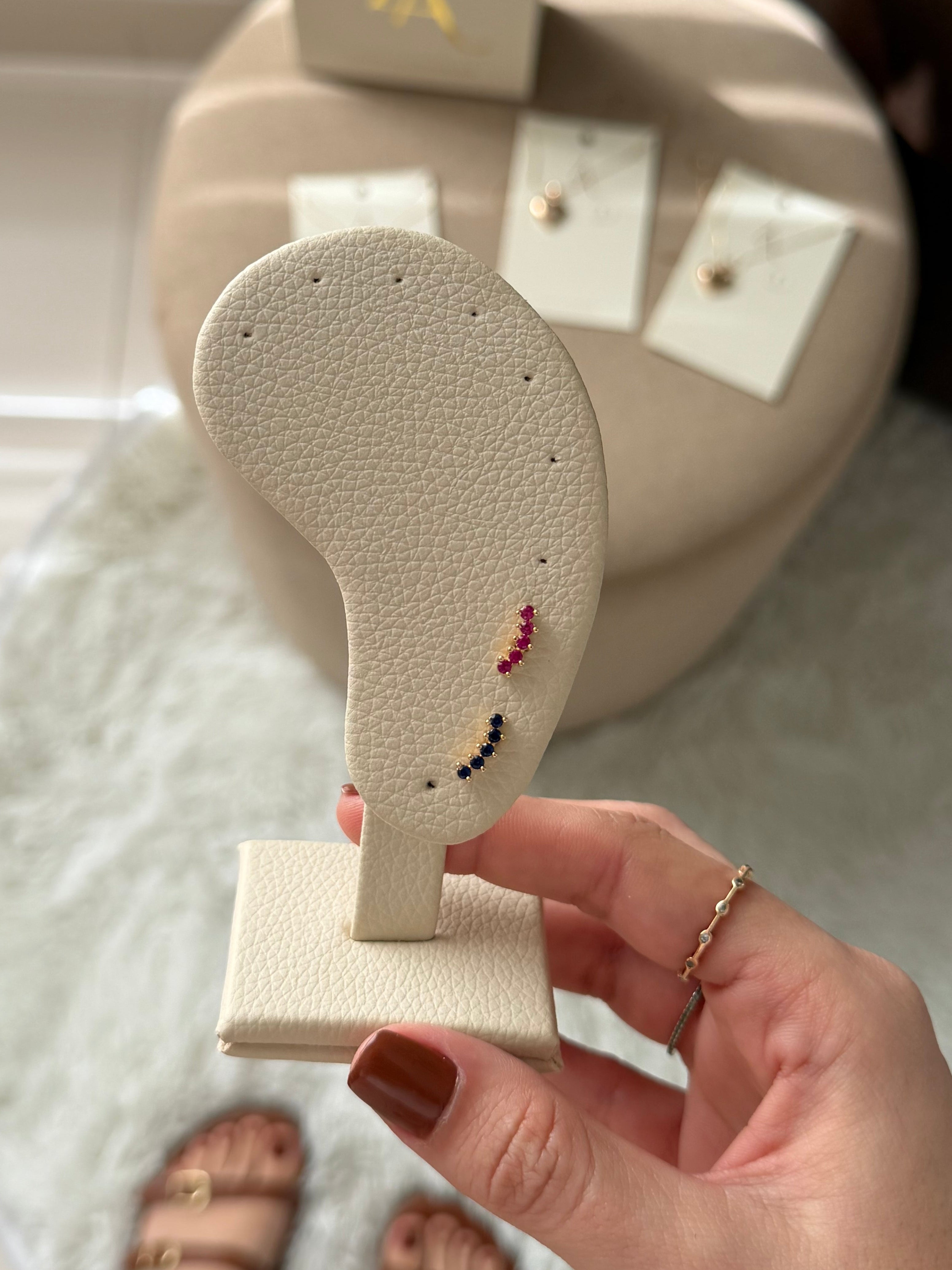 Aretes estilo trepador (cada par)
