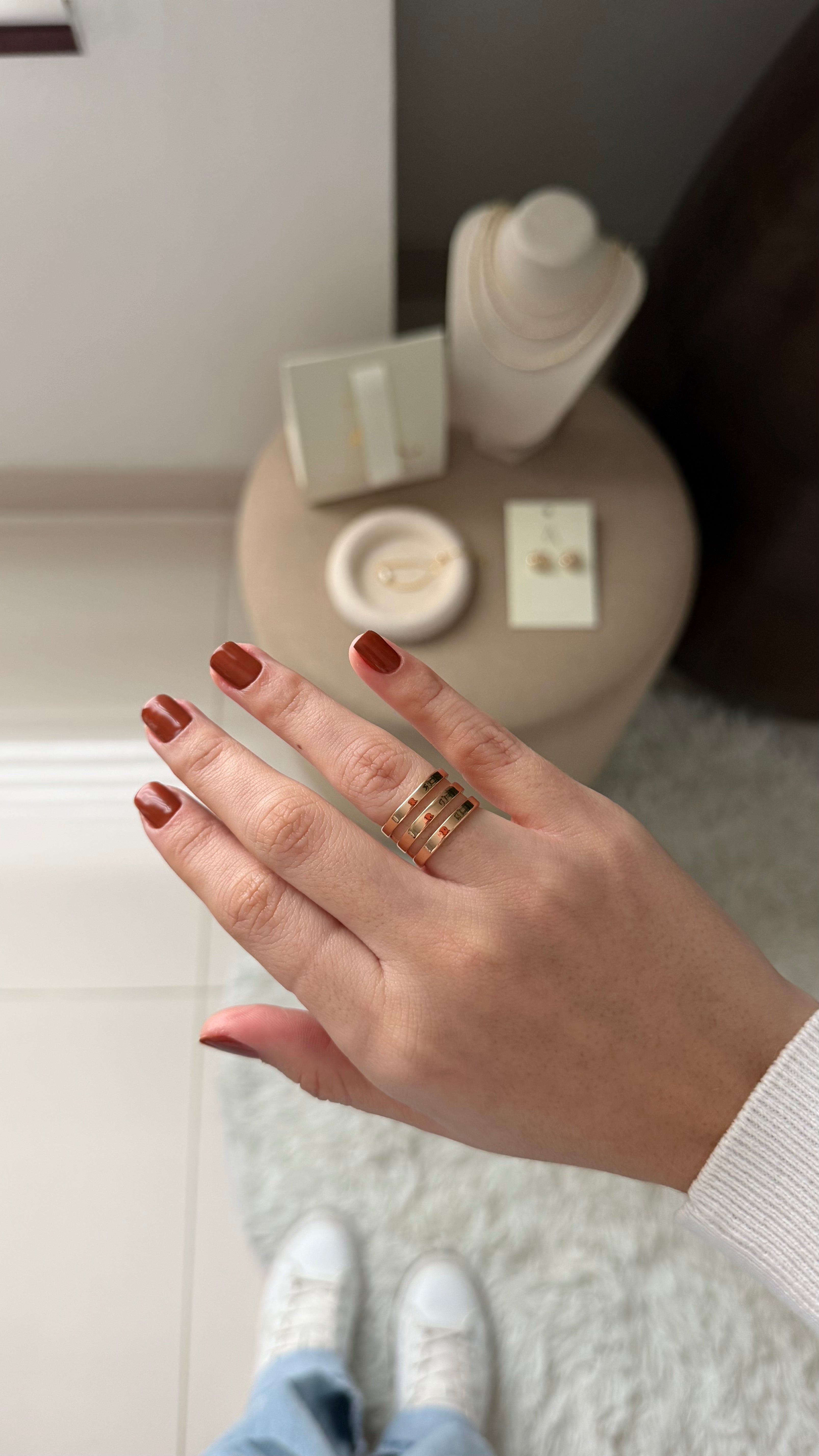 Anillo estilo triple talla 7/8