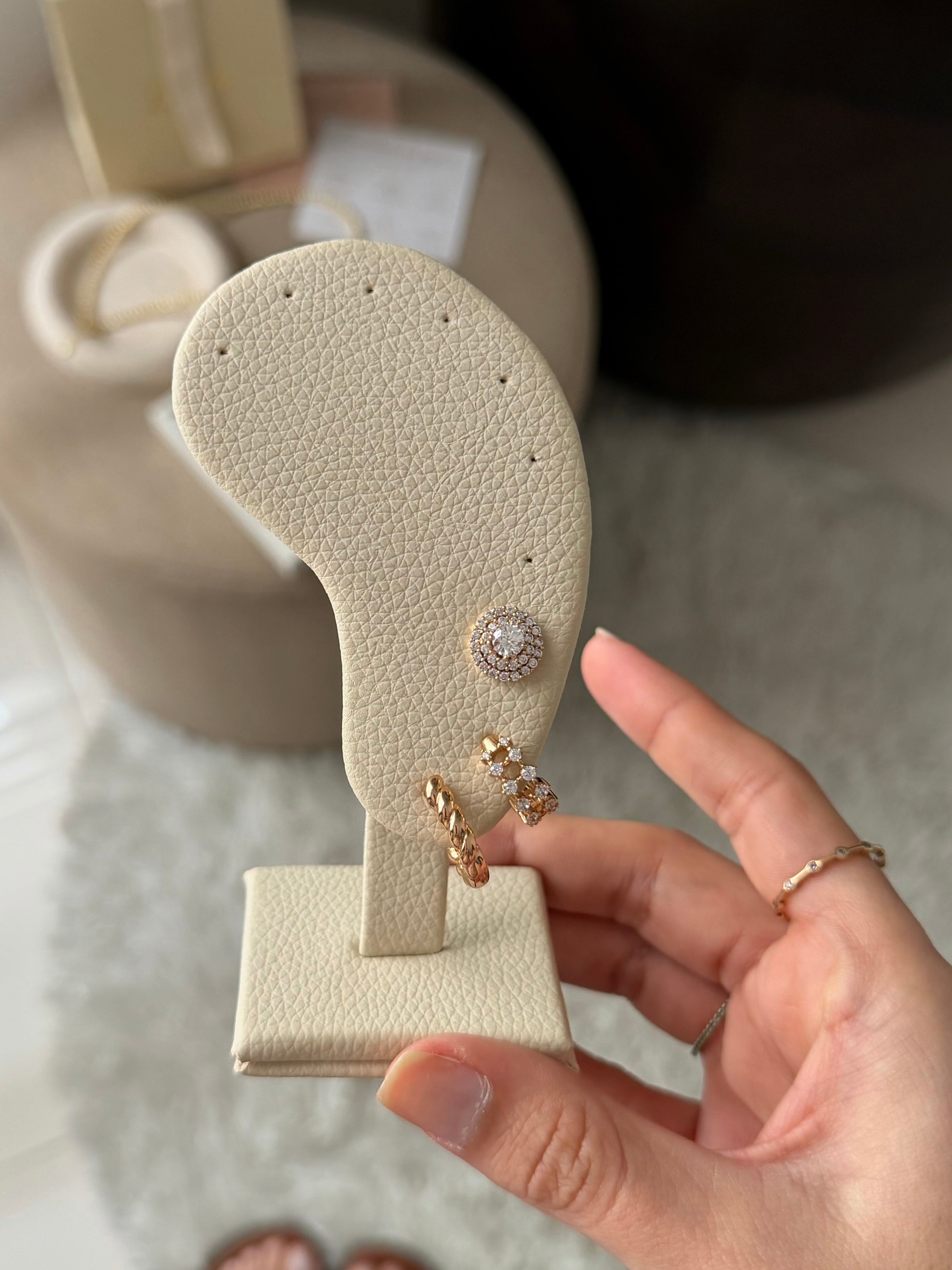 Argollas con circon y aretes (cada par)